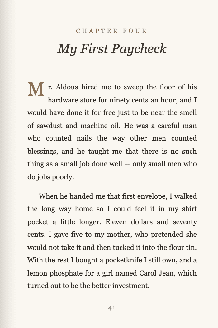 Illustrative page 2 from a MyDear memoir PDF