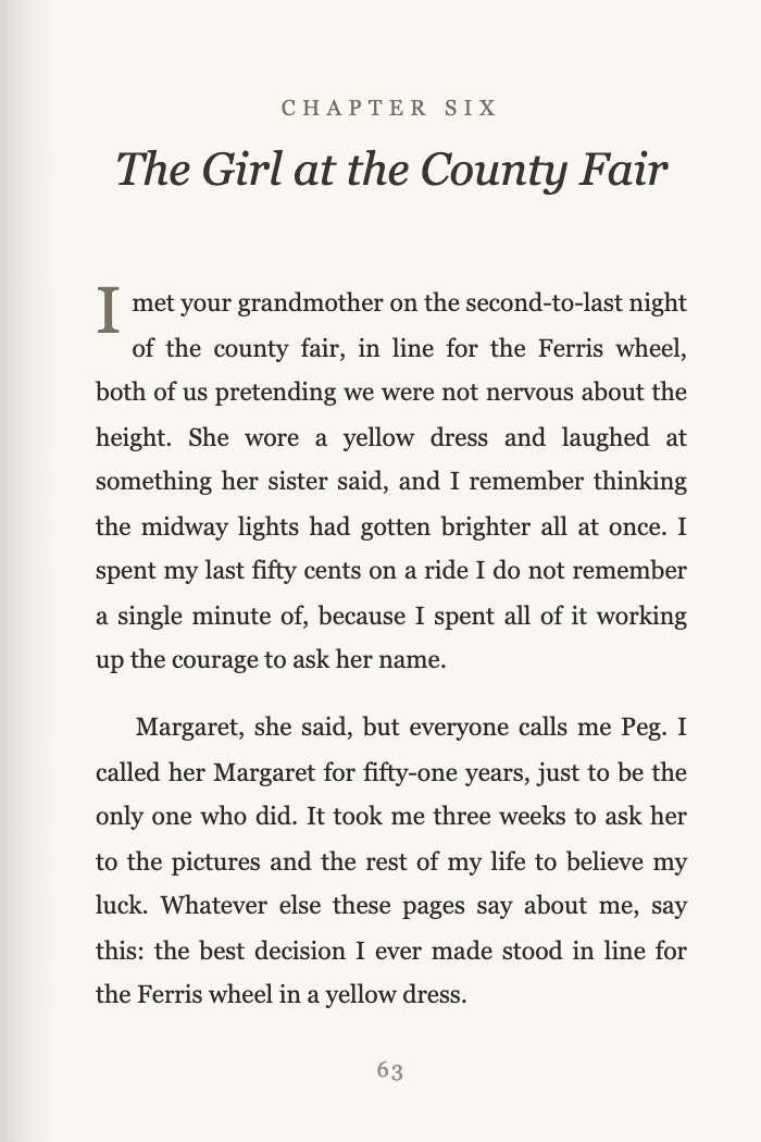 Illustrative page 3 from a MyDear memoir PDF